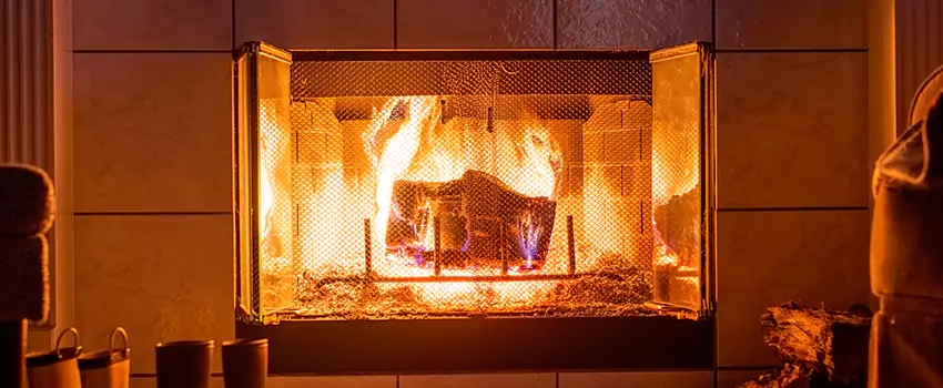 Mendota Hearth Landscape Fireplace Installation in Summit, New Jersey