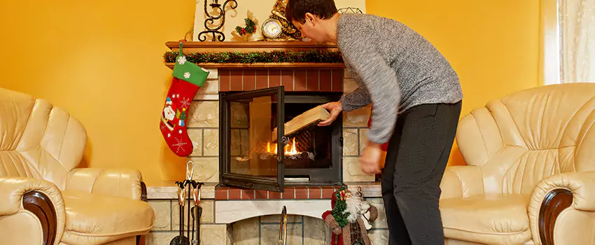 Rusted Metal Fireplace Restoration in Summit, New Jersey